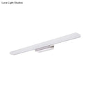 GobekUsa Modernity LED Vanity Lighting - Linear Metallic White Wall Mounted Lamp in Warm/White Light