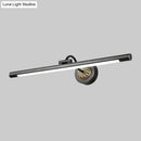 GobekUsa 17-22" Modish Swing Arm Wall Lamp with LED Black Vanity Mirror Light