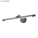 GobekUsa 17-22" Modish Swing Arm Wall Lamp with LED Black Vanity Mirror Light