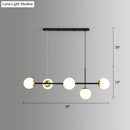 GobekUsa Modo Island Glass 5-Light Pendant Light for Restaurants