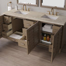 James Martin Portland 72" Double Bathroom Vanity, Whitewashed Walnut