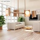 GobekUsa Molecule Dining Room Pendant Light: Traditional Metal 4-Light Rose Gold Hanging Lamp