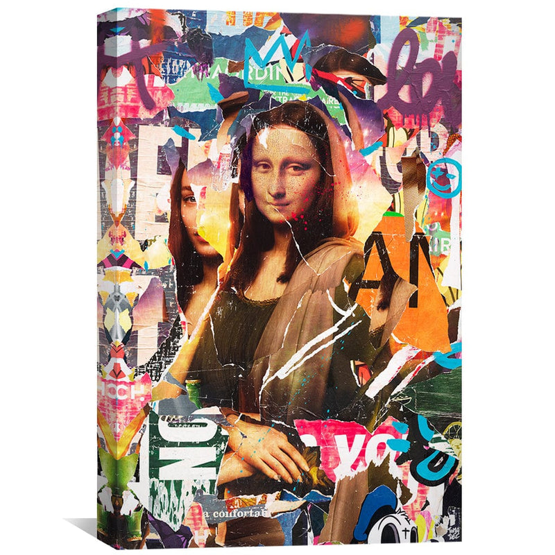 Mona Lisa Collage Canvas