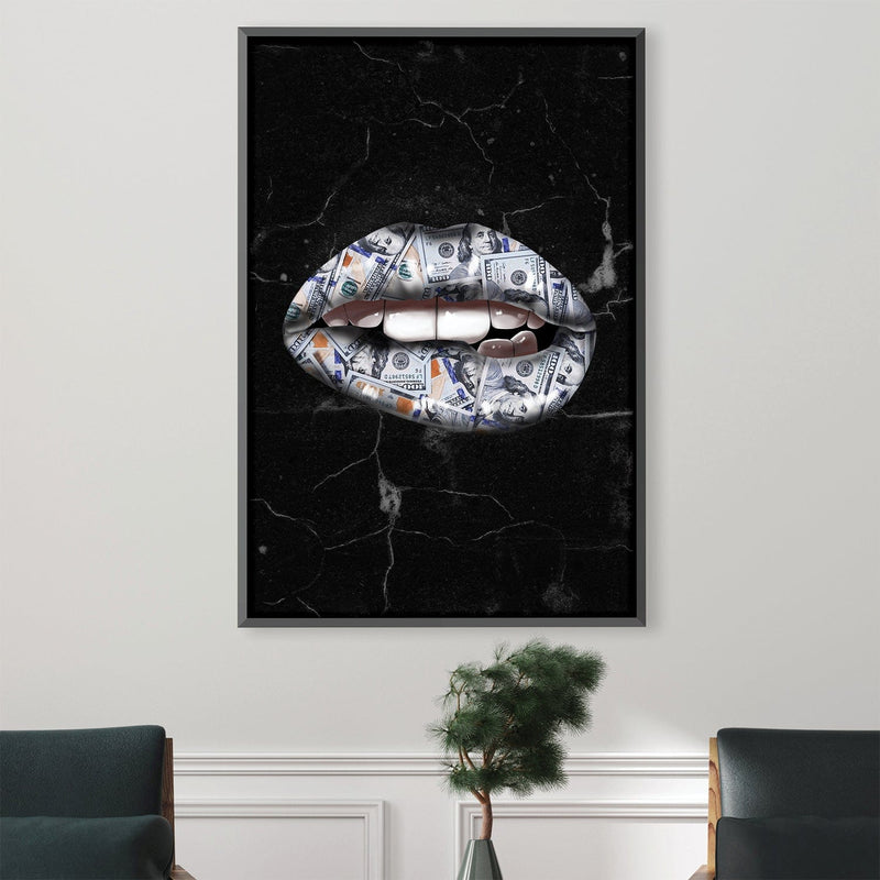 Money Lips Canvas