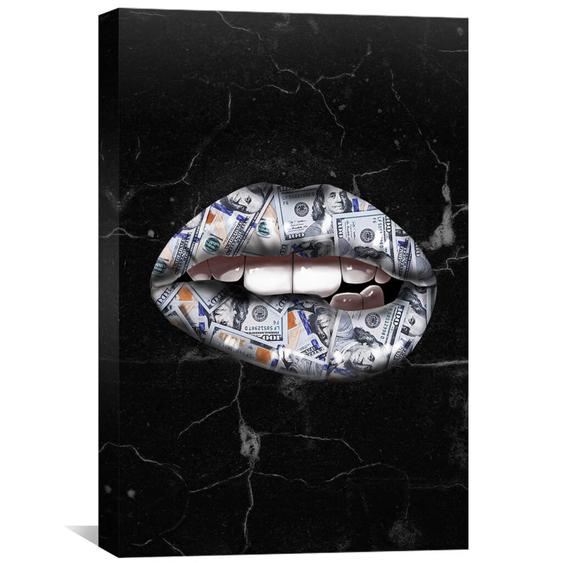 Money Lips Canvas