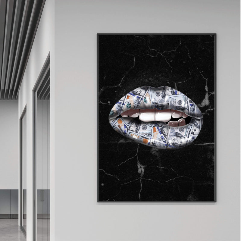 Money Lips Canvas