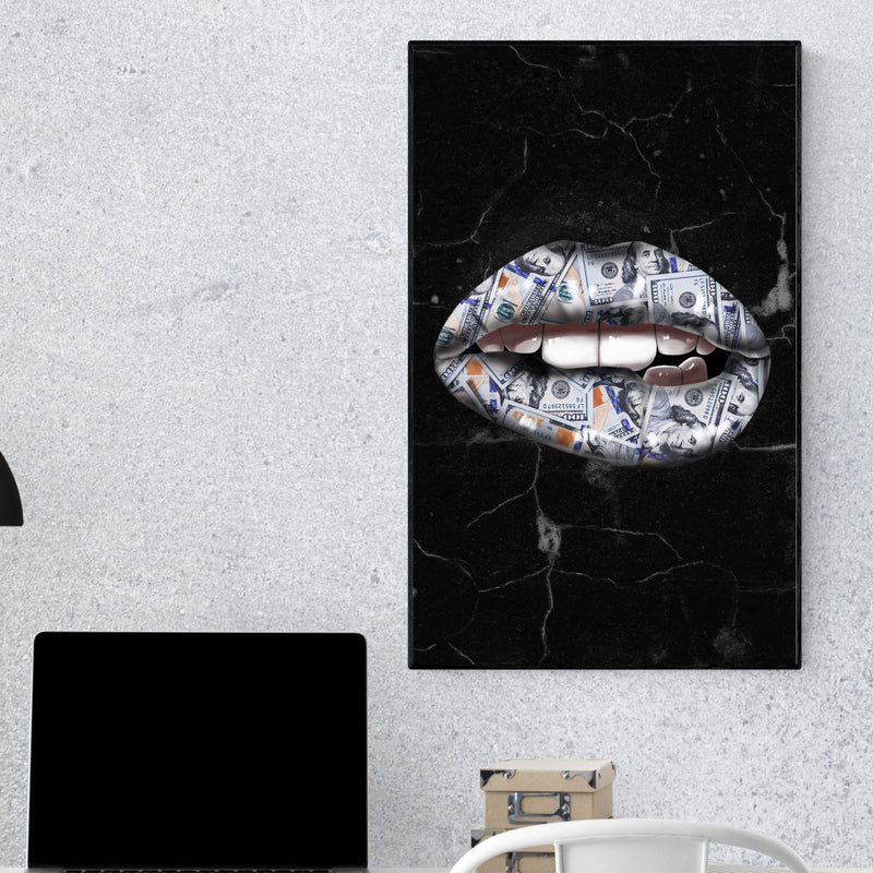 Money Lips Canvas