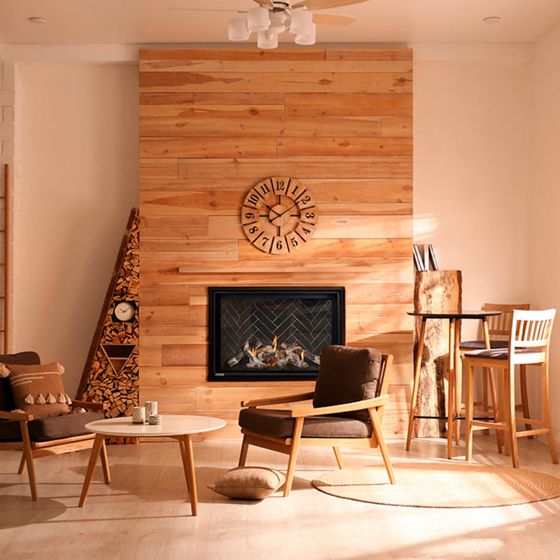 Montigo DelRay Square Direct Vent Natural Gas Fireplace With Concealed Universal Burner [DRSQ34/38/42/46NI] (SAK74029)