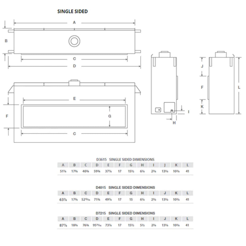 Montigo Distinction 48" Single Sided Linear Direct Vent Natural Gas Fireplace [D4815NI-2] (SAK48267)