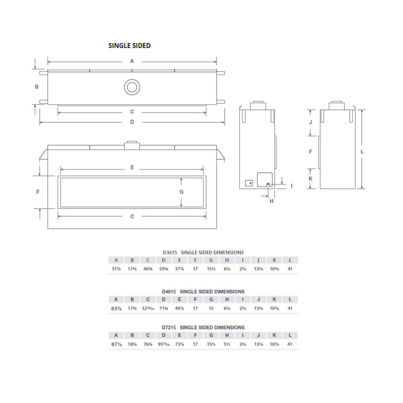 Montigo Distinction 72" Single Sided Linear Direct Vent Natural Gas Fireplace [D7215NI-2] (SAK70824)