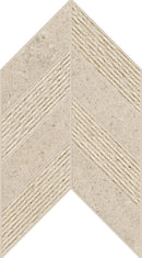 Mood Sand Mosaic Chevron 3d Limestone Look Porcelain Mosaics 7.44x10