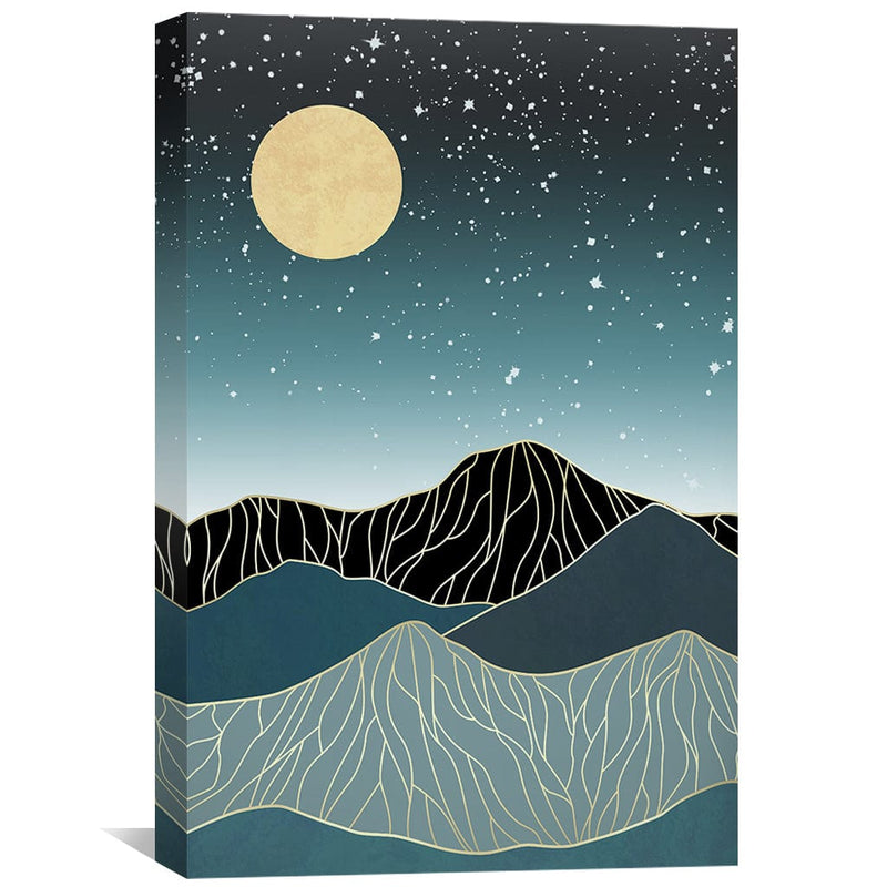 Moon In The Stars Canvas