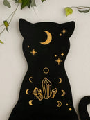 GobekUsa Moon Phase Black Cat Wooden Shelf