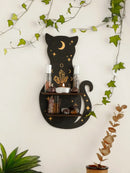 GobekUsa Moon Phase Black Cat Wooden Shelf