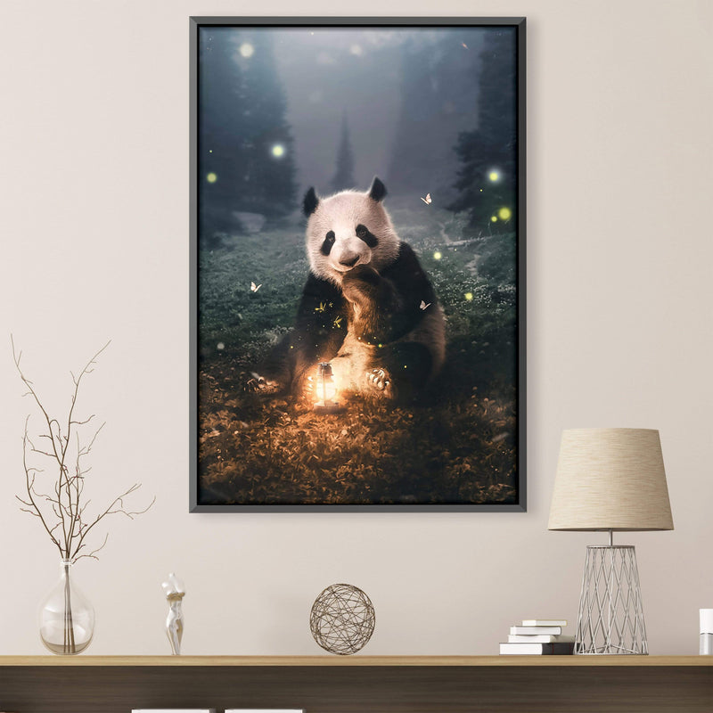 Moonlight Panda Canvas