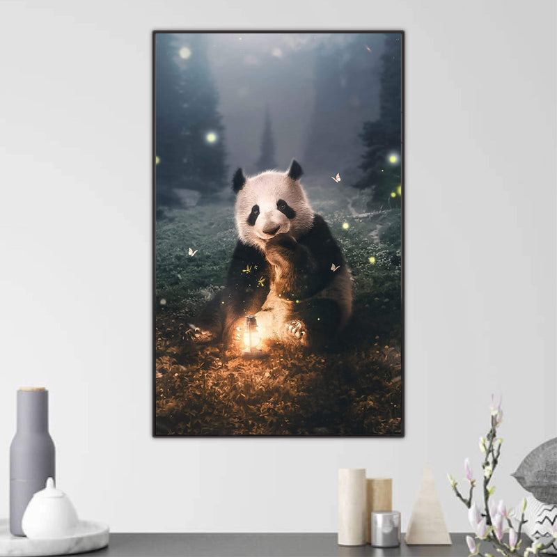 Moonlight Panda Canvas