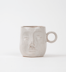 Stoneware Abstract Face Mug