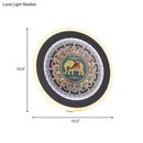 GobekUsa Blue Elephant Wall Lamp: Moroccan-Inspired LED Fixture for Bedside or Mural
