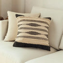 Moroccan geometric cream & mustard cushion cover set living room by Decorbites