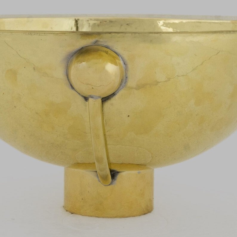 Moroccan Golden Brass Hammered Sink - Handmade Round Drop-in Sink