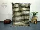 GobekUsa Moroccan Handmade Beni Ouarain Black & White Rug 1.5m x 1m
