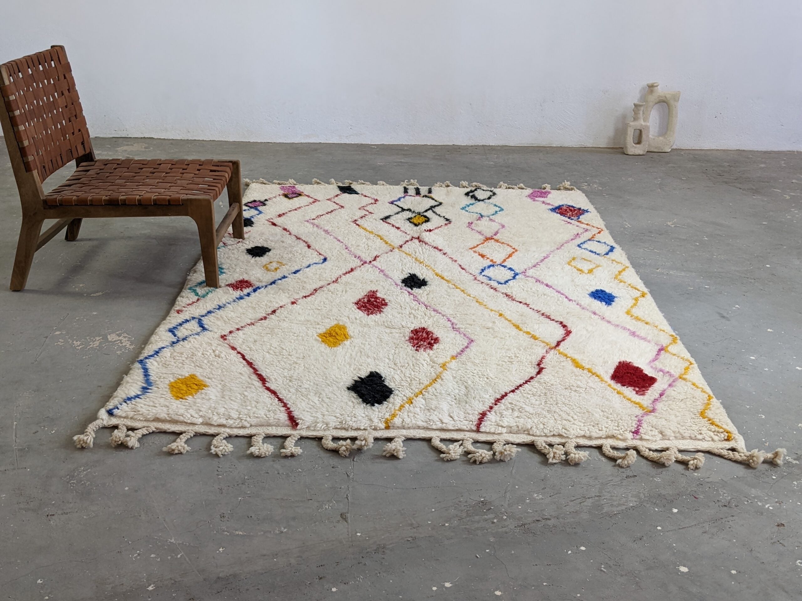 Moroccan Handmade Traditional Azilal Rug 252 X 160 Cm