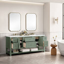 James Martin Breckenridge 72" Double Bathroom Vanity, Smokey Celadon