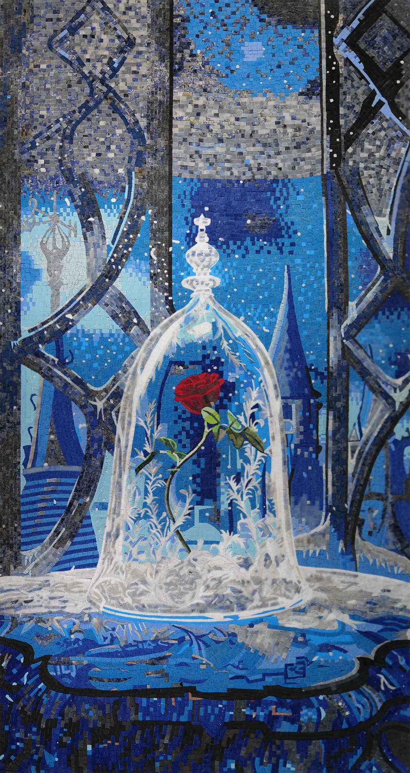 The Enchanted Mosaic Red Rose - Beauty & The Beast