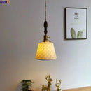 GobekUsa Ceramic Copper LED Pendant Light for Kitchen Dining Bedroom Decor