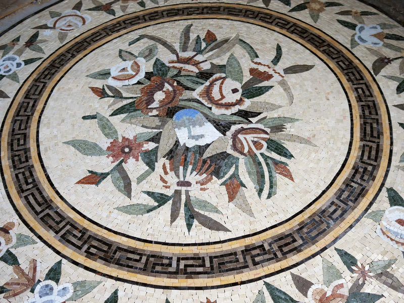 A Floral Maze - Flower Mosaic Medallion