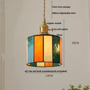 GobekUsa Conch Glass LED Pendant Light Fixture Tiffany Children Dining Room Hang Lamp