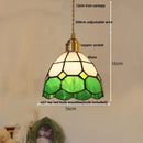 GobekUsa Conch Glass LED Pendant Light Fixture Tiffany Children Dining Room Hang Lamp