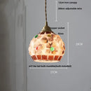 GobekUsa Conch Glass LED Pendant Light Fixture Tiffany Children Dining Room Hang Lamp