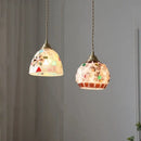 GobekUsa Conch Glass LED Pendant Light Fixture Tiffany Children Dining Room Hang Lamp