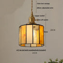 GobekUsa Conch Glass LED Pendant Light Fixture Tiffany Children Dining Room Hang Lamp