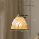 GobekUsa Conch Glass LED Pendant Light Fixture Tiffany Children Dining Room Hang Lamp