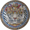 Mosaic Medallion Art - Luxury Tiger | Handcrafted Premium Decor