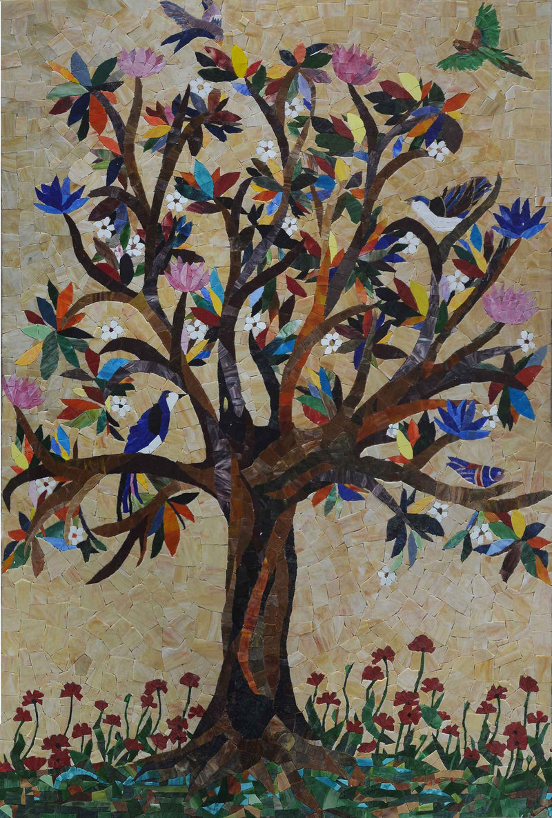 Stone Art Mosaic - Tree Of Nature