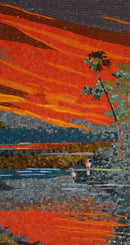 Mosaic Scenery - Sunset Wall Art