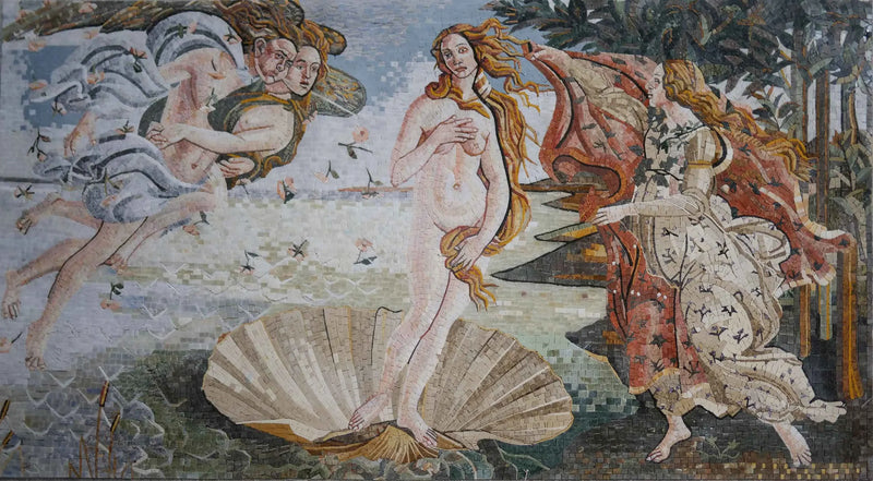 "Birth of Venus" Sandro Botticelli - Mosaic Artwork Reproduction