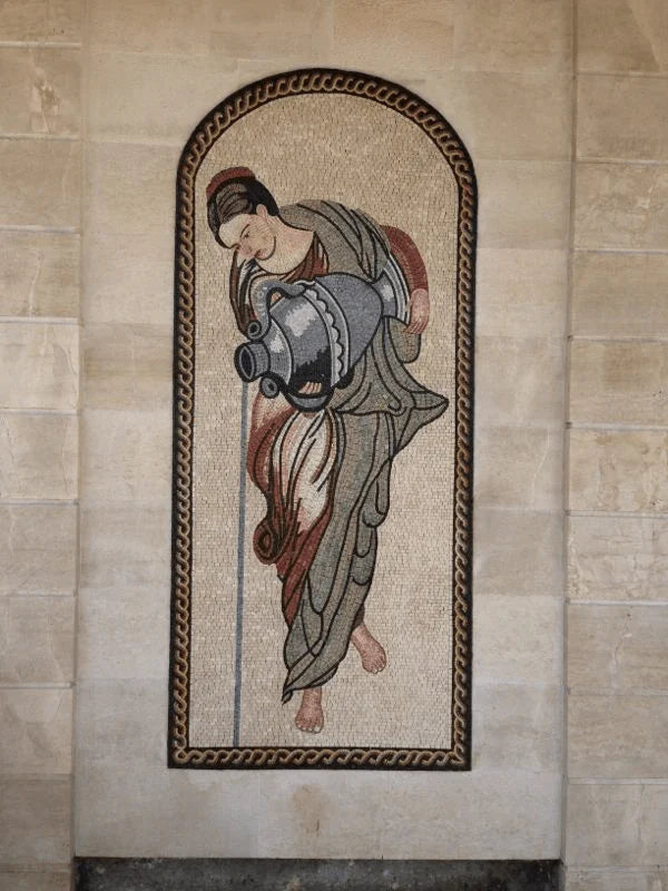 Greek Lady Mosaic Artwork