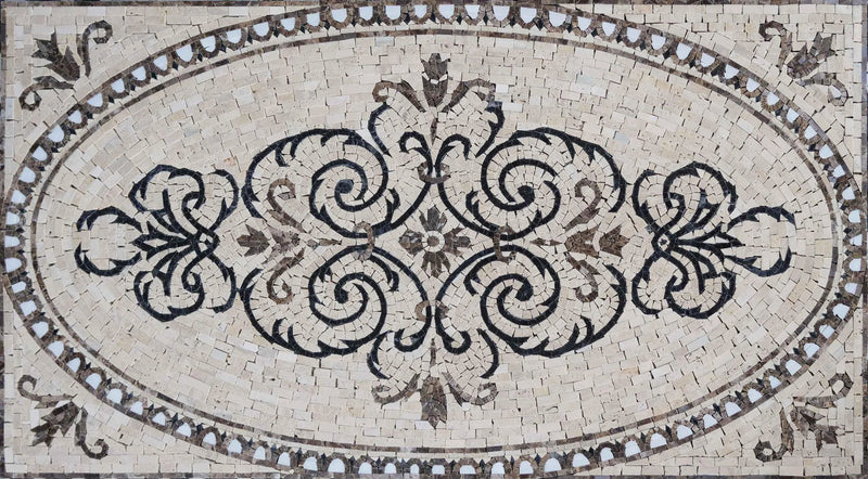 Arabesque Marble Rug-Inspired Mosaic