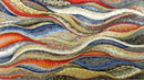 Vibrant Wavy Shades: Marble Mosaic Patterns Wall or Floor Art