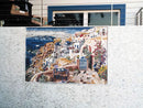 Handmade Mosaic - Santorini Island in The Aegean Sea