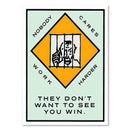 Monopoly millionaire dollar cartoon canvas art for office or bedroom by Decorbites
