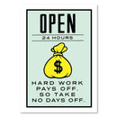 Monopoly millionaire dollar cartoon canvas art for office or bedroom by Decorbites