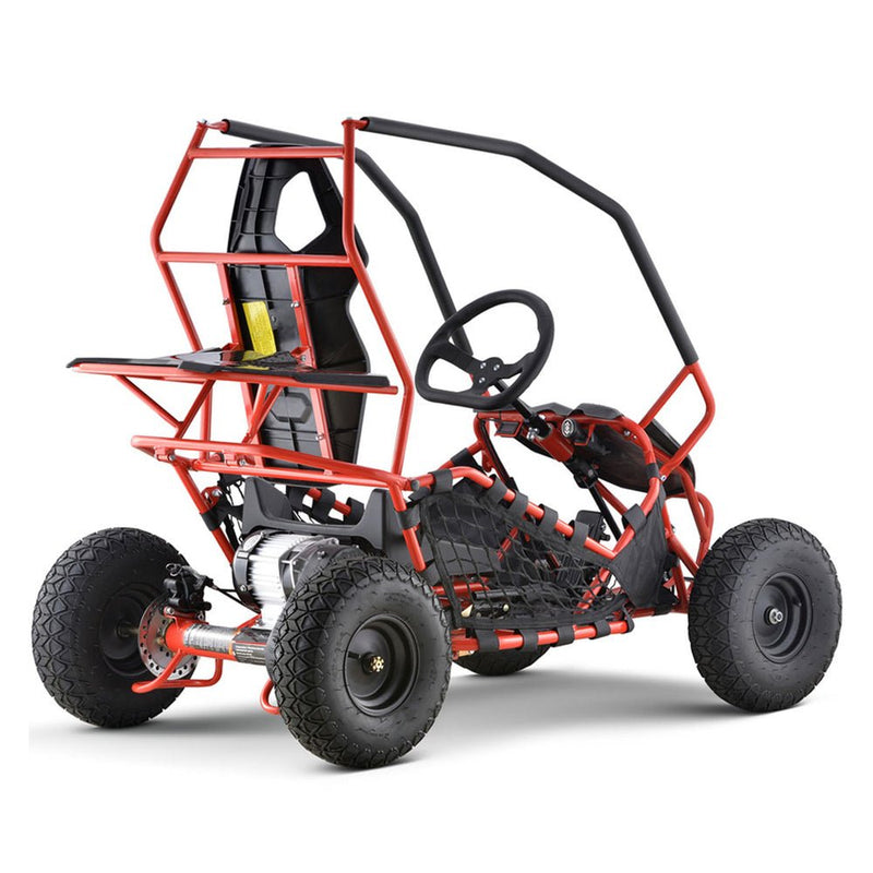 MotoTec Maverick 36V/36AH Red Electric Battery Powered Go Kart, 1000W (96358241)