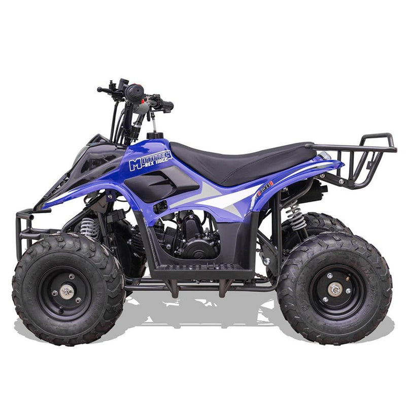 MotoTec Rex 110CC 4-Stroke Mini Kids 4 Wheeler Gas ATV Quad, Blue (91352842)