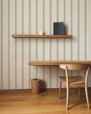 Moulding Line Wallpaper in Cool Taupe