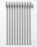 Moulding Line Wallpaper in French Indigo Clay